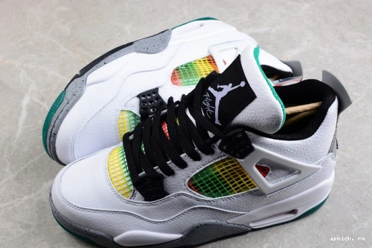 Cheap EP AQ9129-100 Jordan Green Rasta 4 Lucid AQ9129-100 Retro 0404